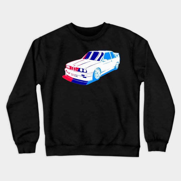 Bmw white Color Crewneck Sweatshirt by fordartdenim